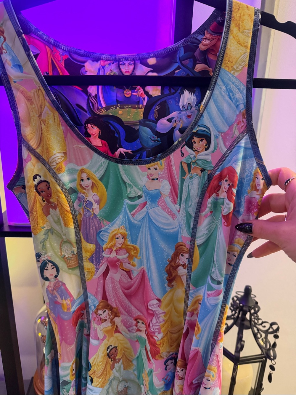 Blackmilk Disney Villans VS Princesses inside out reversible skater dress SM - Picture 6 of 8